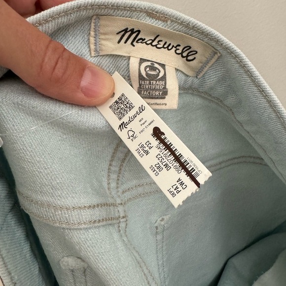 Madewell The Petite Perfect Vintage Jean Light Wash High Rise Straight Leg W 33P - Picture 7 of 7